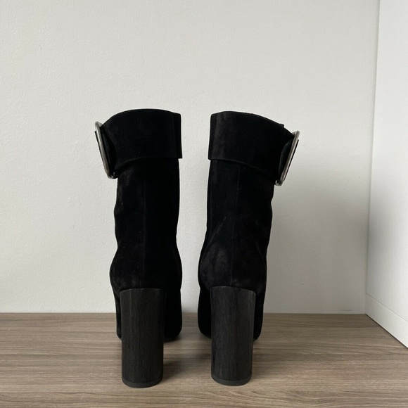 Saint Laurent YSL Boots Joplin Black Suede Leather - Picture 4 of 8